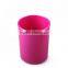 Plastic Universal pink round pen/pencil cup holder, two layer office pink round pen holder