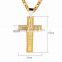 Wholesale Punk Necklace Jewelry Titanium Steel Gold Hollow Cross Scaved JESUS Letter Laciness Pendant Chain Necklaces Believer