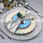 Wholesale Fancy Hotel and Home Use Gold Silver Rimmed Glass Wedding Charger Plate