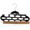 high quality flocked velvet tie hanger scarf hanger