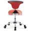 Foshan Ergonomic saddle seat chair HY1037-1 swivel saddle leather SALON workshop chair