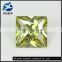 9x9mm Alibaba express in china square princess cut light olive wholesale gemstones cubic zirconia price synthetic diamond