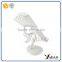 Customized newest design white pu leather wooden tree necklace display stand