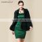 elegant green mink hooded winter coat for women
