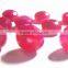 AAA Genuine Beautiful Gorgeous Pink Chalcedony Faceted Fancy Stylist Roundel Big Hole Beads