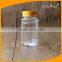 Clear 100ml PET Plastic Medicine Bottle With Golden Screw Lid