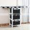 Home furniture clothes wood ironing table wooden ironing board in cabinet with multi wicker drawer