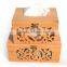 Imported High-Grade Pine Hollow Carved Flowers Napkin Box, Wooden Copper Buckle Chinese Style Tissue Box
