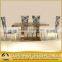 Luxury rose gold marble dining table set restaurant furniture