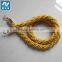 Queue control stanchion Gold Braided rope with gold ends