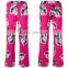 Hot pink stretchy wide bottom pants for ladies