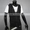 blank Waistcoat Zipper Hoodies Sports Sweatshirt plain cotton gray black 2 Colors