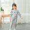 S60618B 2017 Autumn Kids Clothing Sets Baby Girls Cartoon Horse Print Cotton Set