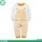 Orange white stripe baby pajamas cheap 100% cotton baby pajamas sleeping wear suit sets