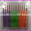 Multi-color ergonomic design plastic handle aluminum crochet hook kit