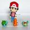 Pokemon Action Figure Toy Nendoroid Ash Ketchum Zenigame Charmander Bulbasaur Action Figure Pokemon Red Anime Collectible Model