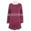 Elegant Mature Plus Size Women Long Sleeve Shift Dress