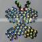 Round flatback crystal ab sew on rhinestones for dresses wholesale