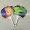 Fashionable Promotion paper sticker plastic round fan