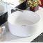 Bahtoom diamond New design round shape luxury white color ceramic countertop art hotel apartment hand sink