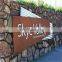 Customized outdoor advertising corten steel metal logo signage maker