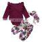 Explosion style children's romper floral tassel skirt suit