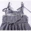 2019 summer Girls Lace Plaid Princess Mini Summer Casual sling Party Dress Sundress Newborn Kids Baby Girl Clothes Sleeveless