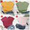 Plus Size Candy Color Amazon Hot Sale Customize Letter Logo Print Short Sleeve 100% Cotton T-Shirt Tees Tops