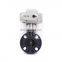 Electric dn100 12V PVC Stainless steel wafer actuator butterfly valve