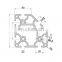 SHENGXIN Customized size 8080 alloy 6000 series extruded aluminum T slot