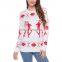 Women's Christmas Knitted Holiday Simplicity Reindeer Pattern Sweater