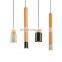 Tonghua 2021 New Wood Ceiling Rose Tube Shaped Gu10 LED  Warm White Home Decor Pendant Lamp