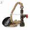 Industrial Retro Iron Pendant Lamp Water Pipe with lampshade Hemp Rope Fixtures Lamp
