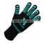 Amazon Suppliers Kitchen Oven Extreme Heat Resistant Gloves, Silicone BBQ Gloves For Grill Gloves EN407 CE