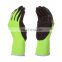 Eco Friendly Nitrile Rubber Coated Green Bamboo Working Gloves