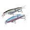 Minnow fishing lure jointed bait soft tail 8.8cm 7.2g many colors spare tails best price with VMC hook