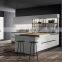 Oceanian Modern High Gloss Wood White Kitchen Pantry Cupboard Lacquer Kitchen Cabinet