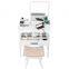 vanity dressing table Square Mirror Makeup Organizer Dressing Table 1 Large Drawer with Sliding Rails White