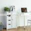 Bathroom Storage Cabinet with 4 Drawers and Adjustable Shelves