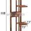 Fashion Solid Pine 5 Tier Wood flower Stand wooden tiered plant stand flower pot holder