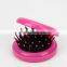 Best selling Travel Use Mini Pocket, Purse Plastic Round Shape Hair Brush Comb Mirror Set