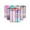 double wall slim suction pink custom printed metal can cooler insulated stainless steel sleeve