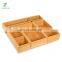 5 Boxes Bamboo Kitchen Drawer Organizer for Large Utensils Bathroom Drawer Organizers Drawer Divider