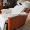 Wooden electric adjustable hair wash shampoo bowl bed backwash furniture shampoo chair for salon