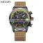 MEGIR 2110 Luxury Brands Leather Strap Quartz Watches Fashion Men Boys Wrist Watch