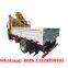 Customized DONGFNEG 4*2 RHD 2T knuckle crane boom mounted on cargo truck for sale,