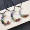 Hot Sold Spiritual 7 Chakra Crystals Healing Natural Stones Stone Jewellery Inspirational Necklace Pendants For Jewelry Making