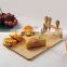 Hot Sale Simple Safe Kitchen 100% Natural Bamboo Cheese Board Kitchen Knives Set Board Chopping Blocks