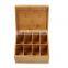 8 Compartments Bamboo Tea Bag Organizer Storage Box Sugar Coffee Bag Caddy Organizer Case With Lid Pantry Organizer