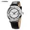 SINOBI Exquisite Gentleman Wristwatch S9844G Male Cow Leather Watch  Man Customize Logo Hand Watch